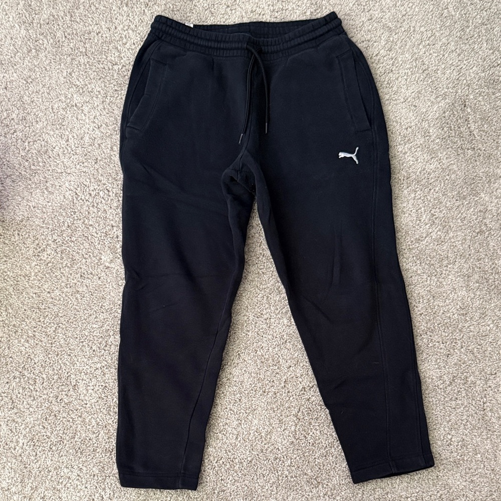 Puma Black Sweatpants with Logo